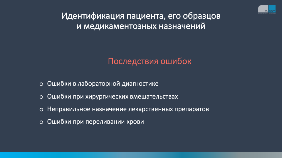 идентификация пациента